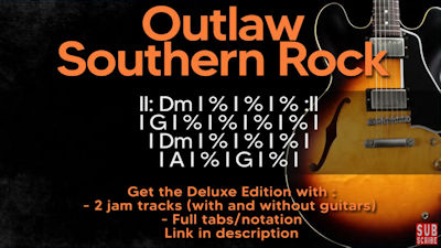Outlaw Southern Rock Guitar Backing Track Jam in Dm. By JamTracksChannel