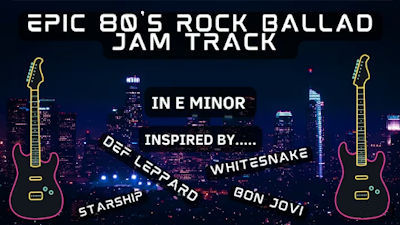 Epic 80's Rock Ballad - Jam Track - Em Minor. By AJD Guitar Hub