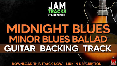 Midnight Blues Ballad Guitar Backing Track Jam in G minor. By JamTracksChannel