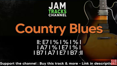 Country Backing Track - Country Blues Guitar Jam in E. By JamTracksChannel