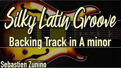 Silky Latin groove Backing Track in A minor. By Sebastien Zunino