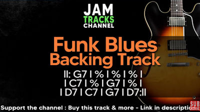 Funk Blues / Mellow Groove Guitar Jam Track in G. By JamTracksChannel