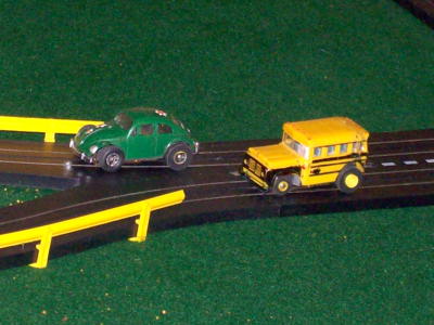 Volkswagon Beetle and School Bus