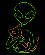 Alien and Cat