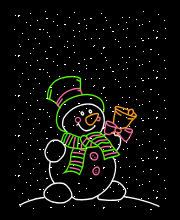 Snowman and Falling Snow