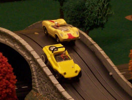 Dune Buggy and McLaren Elva on the hill. Dune Buggy and McLaren Elva on the hill.