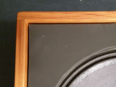 Close look at the grille frame.