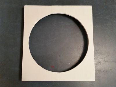 Plywood frame has been primed.