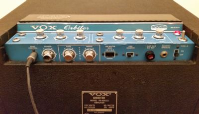 Facing the control panel.