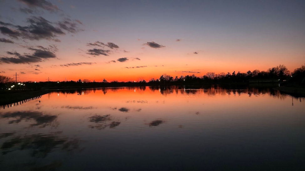 Sunset at Miller Park Lake. By Zack Campbell