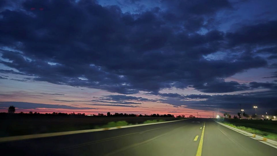 Sunrise on the Road. By Zack Campbell