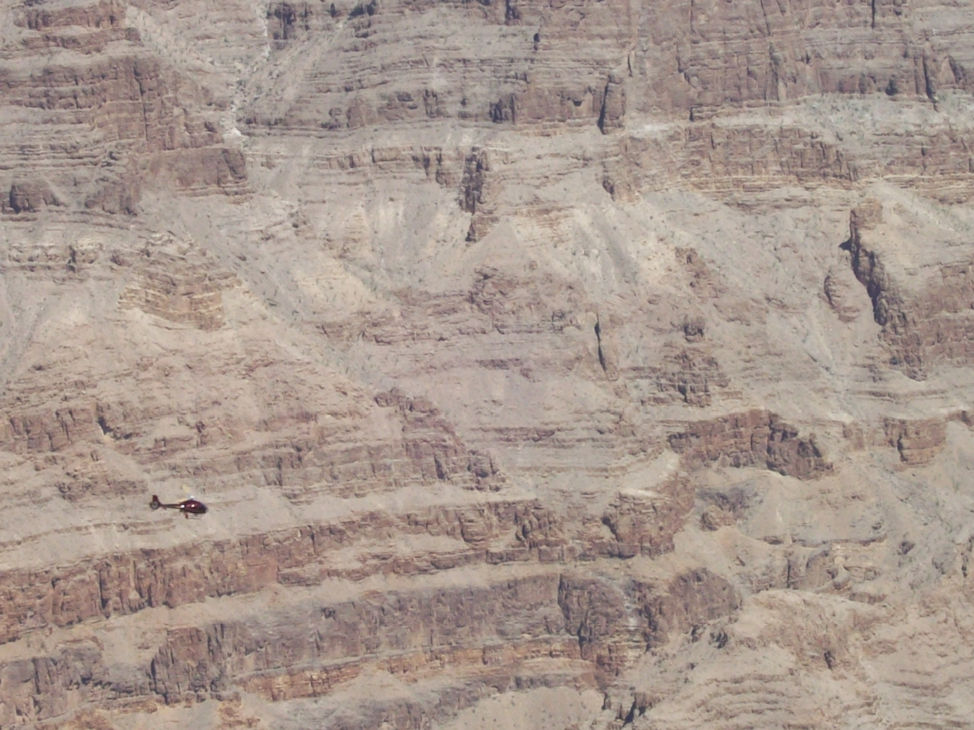 Helicopter in the Grand Canyon. By Zack Campbell