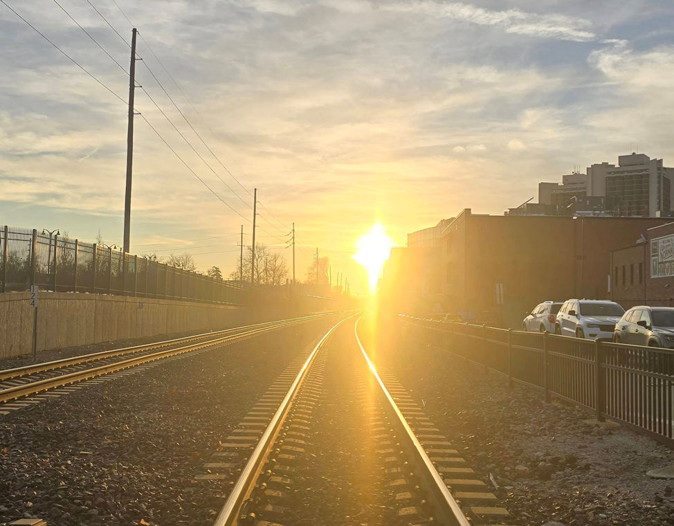 Railroad Sunset. By Zack Campbell
